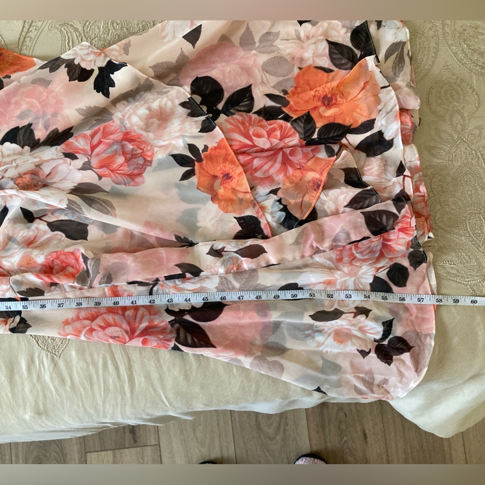 Eliza J Peach Pink Floral Maxi Dress - Picture 7 of 10